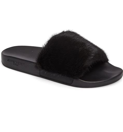 Givenchy Mink Fur Slide Sandal 